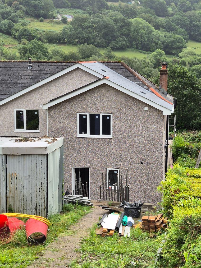 House exterior with render finished